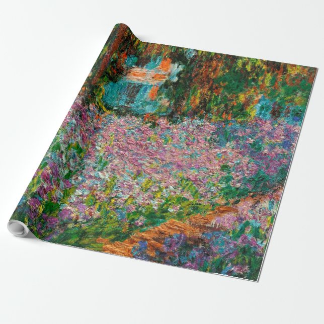 Irises Monet Garden Giverny Blume Geschenkpapier (Ungerollt)