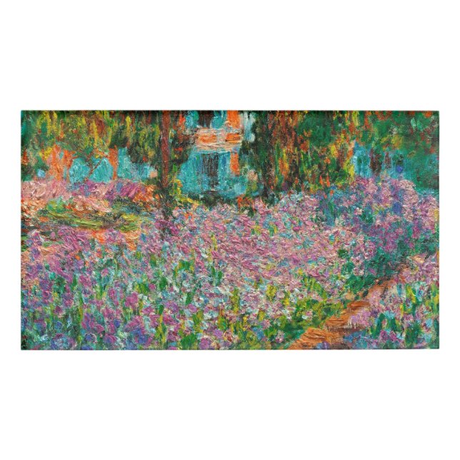 Irises Monet Garden Giverny Blume Namenschild (Vorderseite)