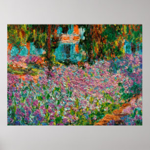 Irises Monet Garden Giverny Blume Poster