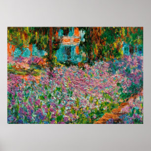 Irises Monet Garden Giverny Blume Poster