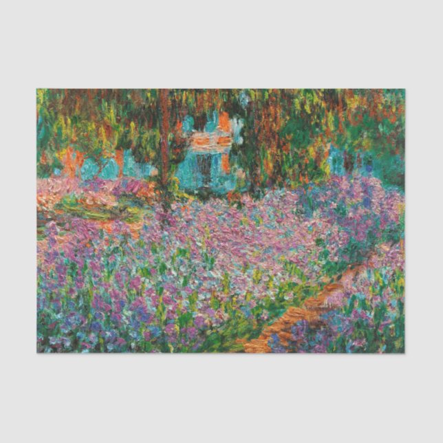 Irises Monet Garden Giverny Blume Seidenpapier (Vorderseite)