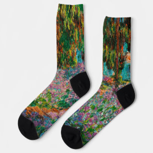 Irises Monet Garden Giverny Blume Socken