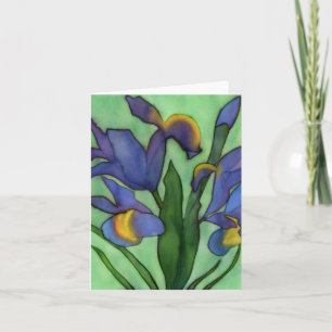 Irises Notecard Karte