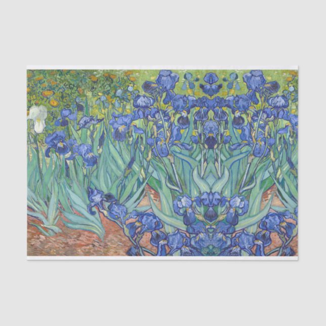 irises van gogh Decoupage Crafting paper Seidenpapier (Vorderseite)