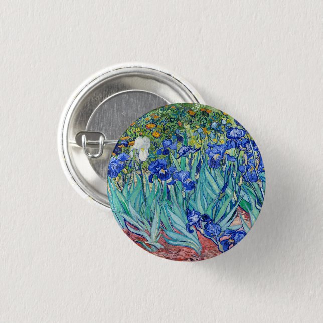 Irises Vincent van Gogh Button (Vorne & Hinten)