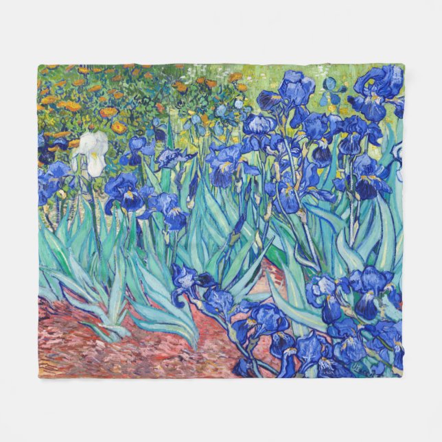 Irises Vincent van Gogh Fleecedecke (Vorderseite (Horizontal))