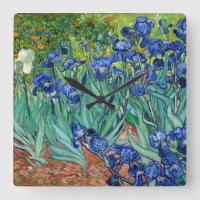 Irises Vincent van Gogh Gemälde Clock