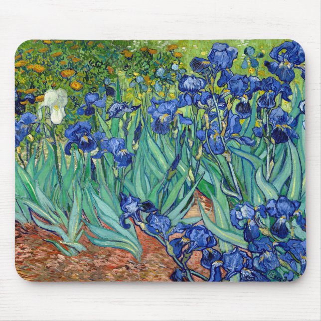Irises Vincent van Gogh Gemälde Mousepad (Vorne)