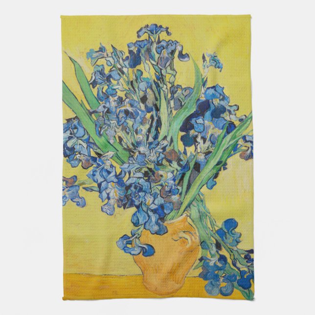 Irises Vincent van Gogh Geschirrtuch (Vertikal)