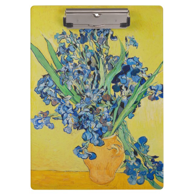 Irises Vincent van Gogh Klemmbrett (Vorderseite)