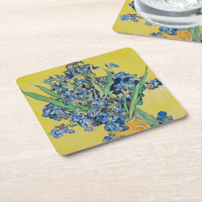 Irises Vincent van Gogh Poster Rechteckiger Pappuntersetzer (angewinkelt)
