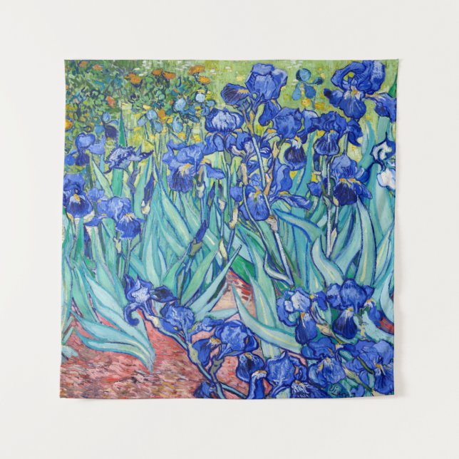Irises Vincent van Gogh Tapestry Wandteppich (Vorderseite)