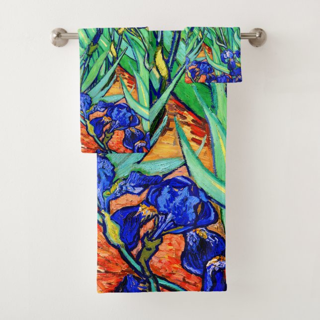 Irises von Vincent Van Gogh Badhandtuch Set (Insitu)