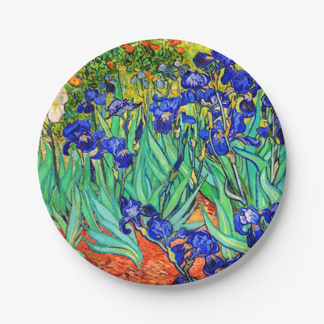 Irises von Vincent Van Gogh Pappteller (Vorderseite)