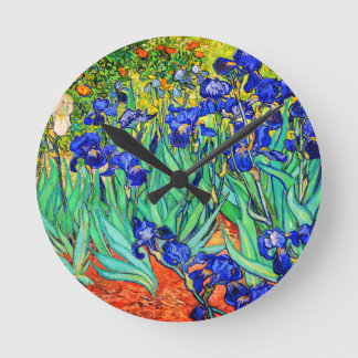 Irises von Vincent Van Gogh Runde Wanduhr