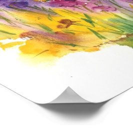Irisgarten-Wasserfarbdruck - 11 x14 Poster