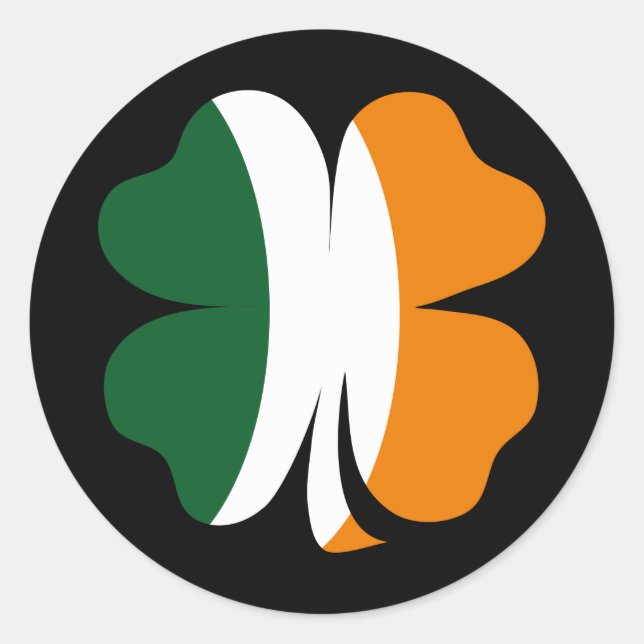 Irish 4leaf Kleber Aufkleber (Vorderseite)