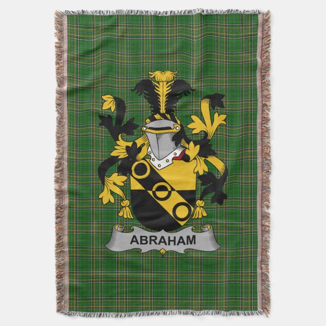 Irish Abraham Coat of Arms Familienwappen Irland Decke (Vorderseite Vertikal)