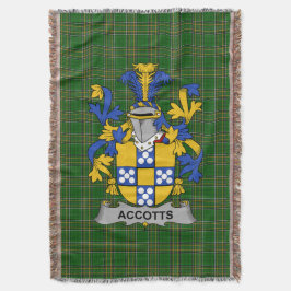 Irish Accotts Coat of Arms Familienwappen Irland Decke