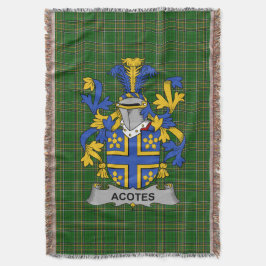 Irish Acotes Coat of Arms Familienwappen Irland Decke