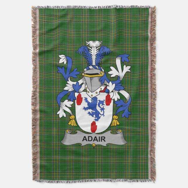 Irish Adair Coat of Arms Familienwappen Irland Decke (Vorderseite Vertikal)