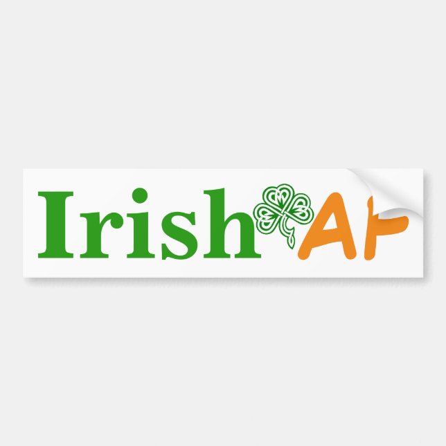 Irish AF Funny Autoaufkleber (Vorne)
