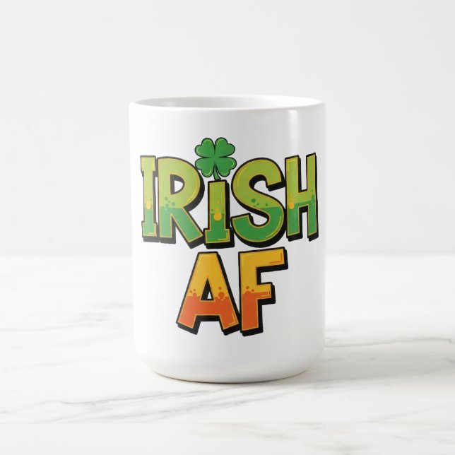Irish AF St. Patrick's Day Kaffeetasse (Mittel)