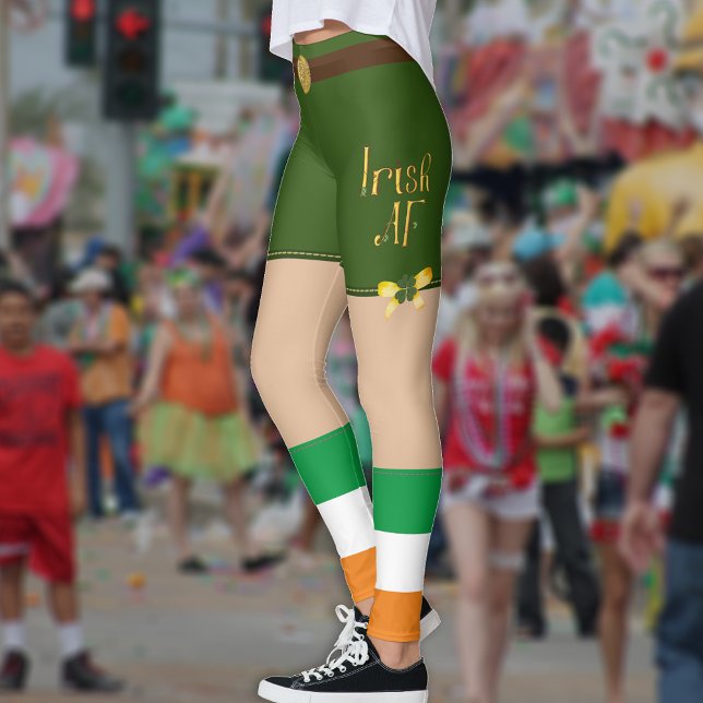 Irish AF St Patrick's Day Novelty Funwear Leggings (Von Creator hochgeladen)