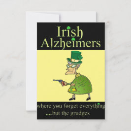 Irish Alzheimer's Humore St. Patrick's Day Mitteilungskarte