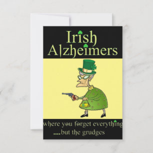 Irish Alzheimer's Humore St. Patrick's Day Mitteilungskarte