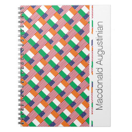 IRISH-AMERICAN Add Name Custom Notebook Journal Notizblock