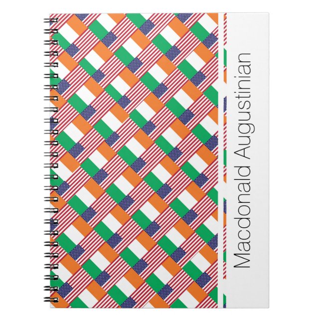 IRISH-AMERICAN Add Name Custom Notebook Journal Notizblock (Vorderseite)