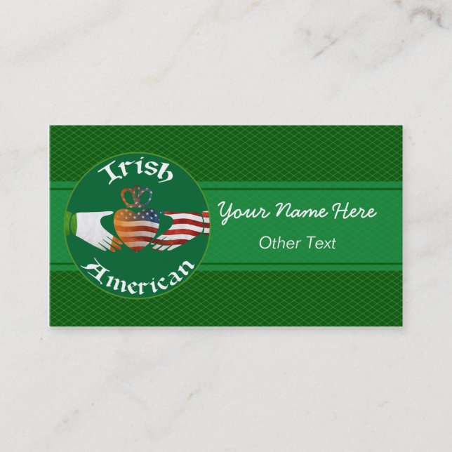 Irish American Claddagh Custom Business Cards Visitenkarte (Vorderseite)