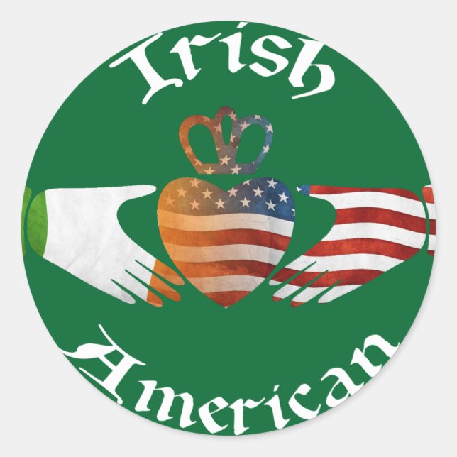 Irish American Claddagh Stickers (Vorderseite)