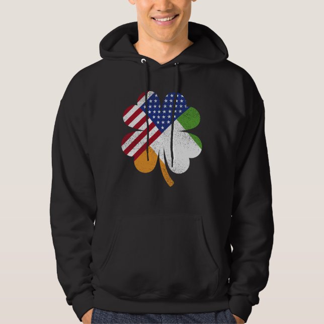 Irish American Flag Ireland Flag Men Hoodie (Vorderseite)