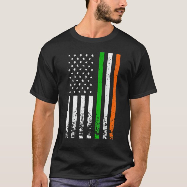 Irish American Flag Ireland Flag Men St Pats T-Shirt (Vorderseite)