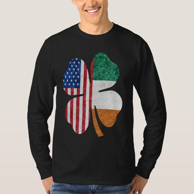 Irish American Flag Ireland Flag Patricks Day Sham T-Shirt (Vorderseite)