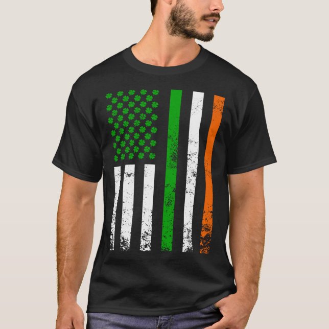Irish American Flag Ireland Flag  St Patrick s Day T-Shirt (Vorderseite)