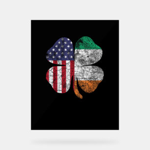 Irish American Flag Ireland Flag ST PATRICKS DAG Acrylschild