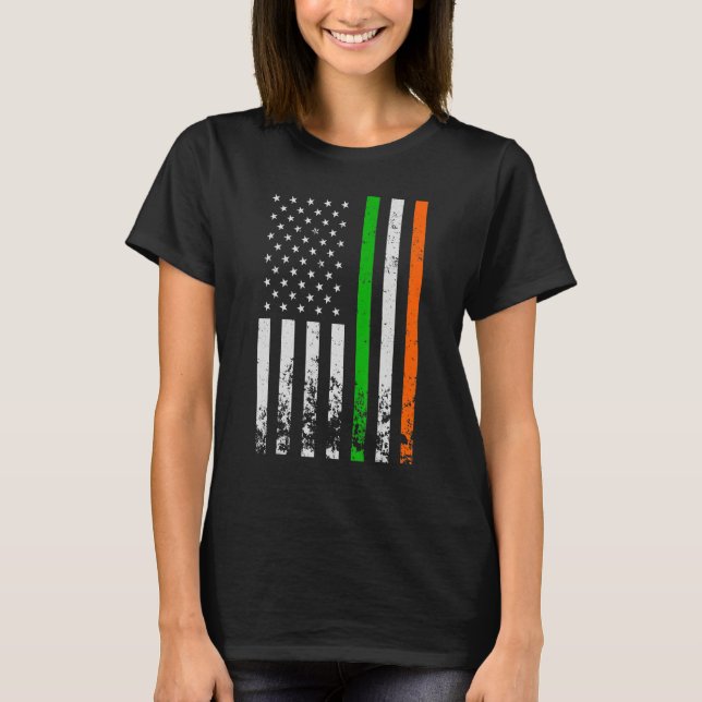 Irish American Flag Ireland Flag ST PATRICKS DAG T-Shirt (Vorderseite)