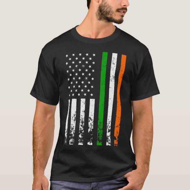 Irish American Flag Ireland Flag ST PATRICKS DAG T-Shirt (Vorderseite)
