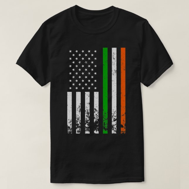 Irish American Flag Ireland Flag ST PATRICKS DAG T-Shirt (Design vorne)