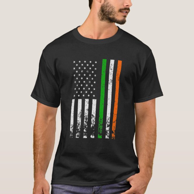 Irish American Flag Ireland Flag ST PATRICKS DAG T-Shirt (Vorderseite)