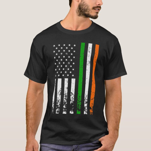 Irish American Flag Ireland Flag ST PATRICKS DAG T-Shirt (Vorderseite)