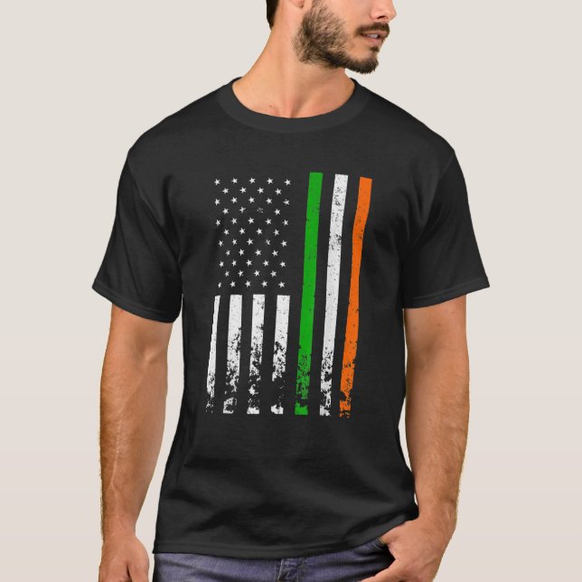 Irish American Flag Ireland Flag ST PATRICKS DAG T-Shirt (Vorderseite)
