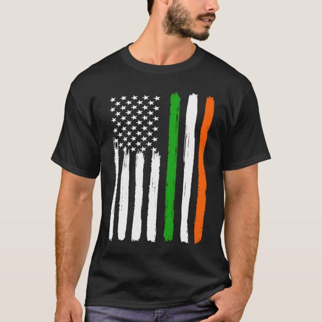 Irish American Flag Ireland Flag ST PATRICK'S DAY  T-Shirt (Vorderseite)