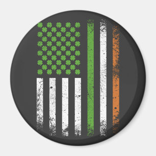 Irish American Flag Ireland Flaggenzirkel Magnet