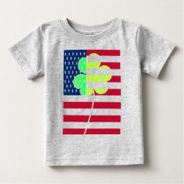 Irish American Flag Kleeblatt Clover St. Patrick Baby T-shirt
