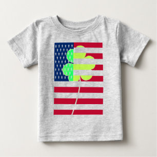 Irish American Flag Kleeblatt Clover St. Patrick Baby T-shirt