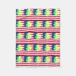 Irish American Flag Kleeblatt Clover St. Patrick Fleecedecke